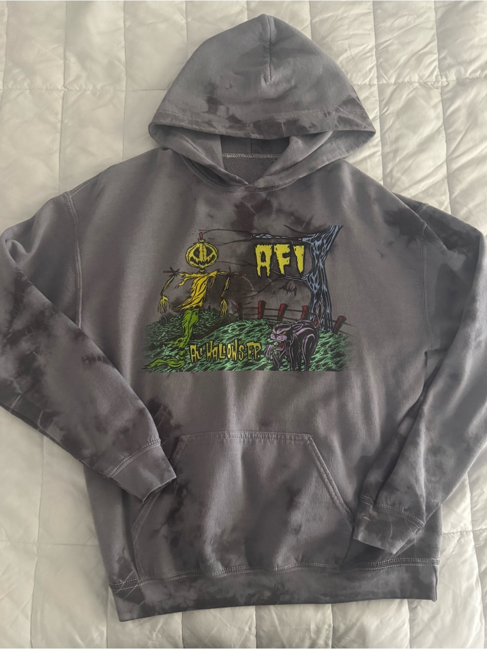 AFI All Hallows EP Gray Tie-Dye Men’s Hoodie
